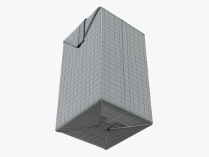 juice cardboard pack packaging with cap 500ml 3D Model