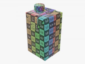 juice cardboard pack packaging with cap 500ml 3D Model