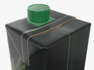 juice cardboard pack packaging with cap 1000ml 3D 모델
