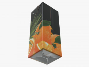juice cardboard pack packaging with cap 1000ml 3D 모델