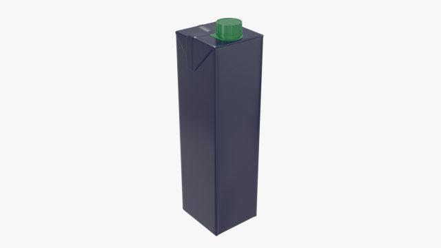 juice cardboard pack packaging with cap 1000ml slim 3D मॉडल .c4d .max .obj .3ds .fbx .stl .blend 