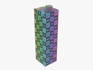 juice cardboard pack packaging with cap 1000ml slim 3D मॉडल