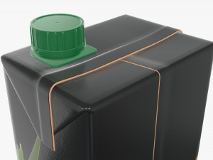 juice cardboard pack packaging with cap 1500ml 3D Model