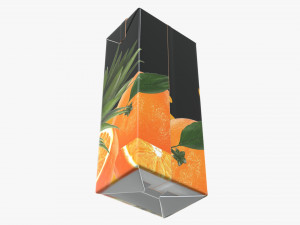 juice cardboard pack packaging with cap 1500ml 3D Model