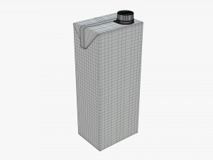 juice cardboard pack packaging with cap 1500ml 3D Model