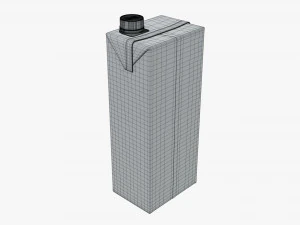 juice cardboard pack packaging with cap 1500ml 3D Model