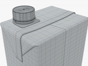 juice cardboard pack packaging with cap 1500ml 3D Model