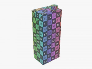 juice cardboard pack packaging with cap 1500ml 3D Model