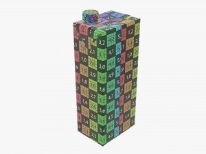juice cardboard pack packaging with cap 1500ml 3D Model
