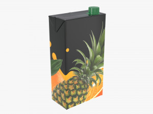juice cardboard pack packaging with cap 2000ml Modelo 3D