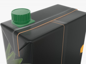 juice cardboard pack packaging with cap 2000ml 3D Model