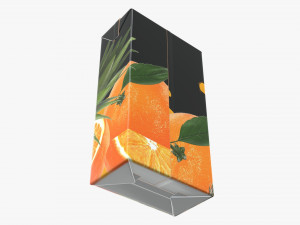 juice cardboard pack packaging with cap 2000ml 3D Model