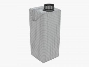 milkshake cardboard pack packaging with cap 470ml Model 3D