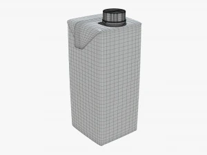 milkshake cardboard pack packaging with cap 470ml 3D Model