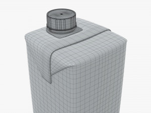 milkshake cardboard pack packaging with cap 470ml Model 3D