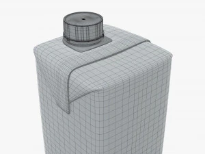 milkshake cardboard pack packaging with cap 470ml 3D Model