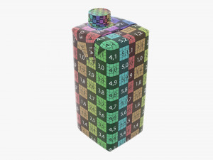 milkshake cardboard pack packaging with cap 470ml Model 3D