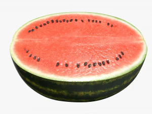 西瓜半片 3D 模型