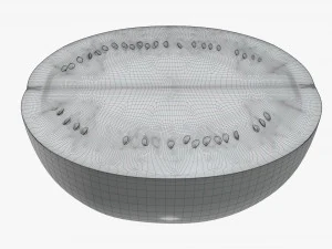西瓜半片 3D 模型