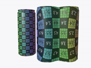 packaging wrapping for four slim 250ml beverage soda cans 3D Model