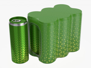 Wrapped water bottle six-pack 3D model