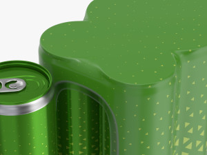 packaging wrapping for six slim 250ml beverage soda cans 3D Model