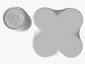 packaging wrapper for standard four 330ml beverage soda beer cans 3D Model