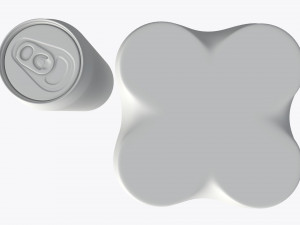 packaging wrapping for standard four 500ml beverage soda beer cans 3Dモデル