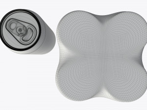 packaging wrapping for standard four 500ml beverage soda beer cans 3Dモデル