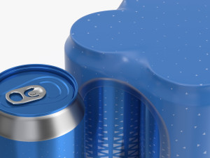 packaging wrapper for standard six 330ml beverage soda beer cans 3D Model