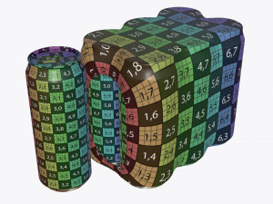 packaging wrapper for standard six 500ml beverage soda beer cans Modelo 3D