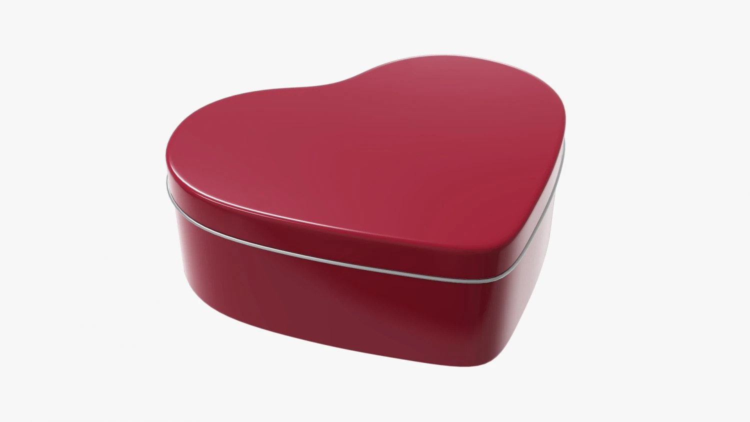 metal tin heart shaped 3D Model .c4d .max .obj .3ds .fbx .stl .blend