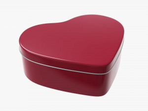 metal tin heart shaped 3D Model