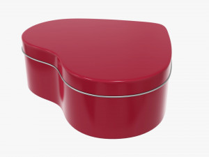 metal tin heart shaped Modelo 3D
