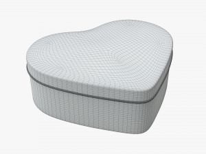 metal tin heart shaped Modelo 3D