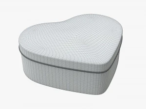 metal tin heart shaped 3D Model