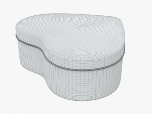 metal tin heart shaped Modelo 3D