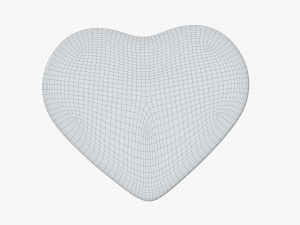 metal tin heart shaped Modelo 3D