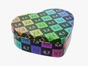 metal tin heart shaped Modelo 3D