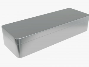 metal tin box rectangular shape Modèle 3D