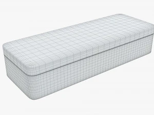 metal tin box rectangular shape 3D Model