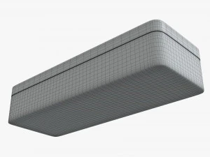 metal tin box rectangular shape 3D Model