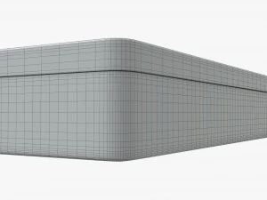 metal tin box rectangular shape 3D Model