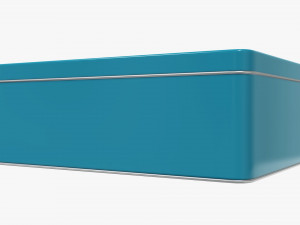 tin box rectangular shape flat Modèle 3D