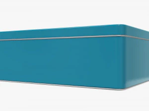 tin box rectangular shape flat 3D Model