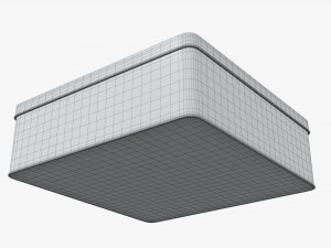 tin box rectangular shape flat Modèle 3D