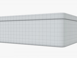 tin box rectangular shape flat Modèle 3D