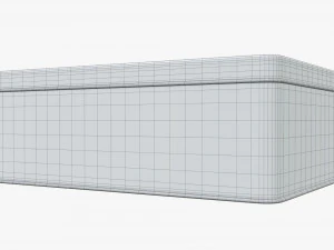 tin box rectangular shape flat 3D Model