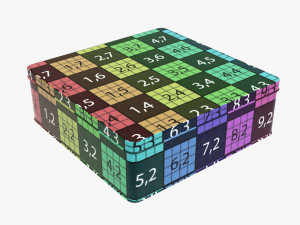 tin box rectangular shape flat Modèle 3D