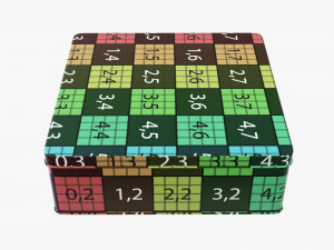 tin box rectangular shape flat Modèle 3D